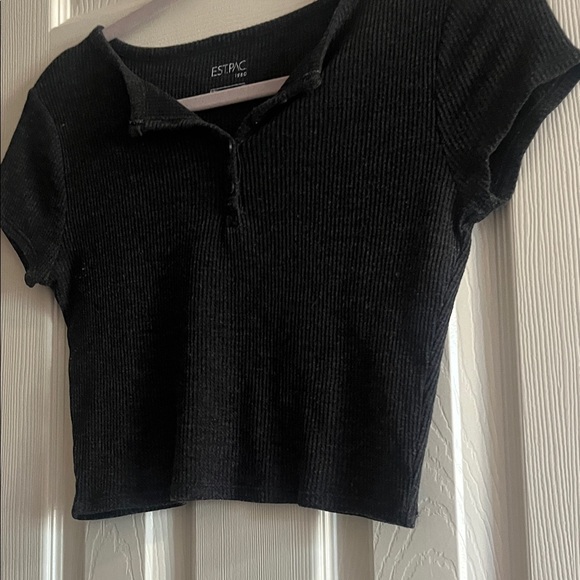 PacSun Black Ribbed Cropped Top - Picture 4 of 5
